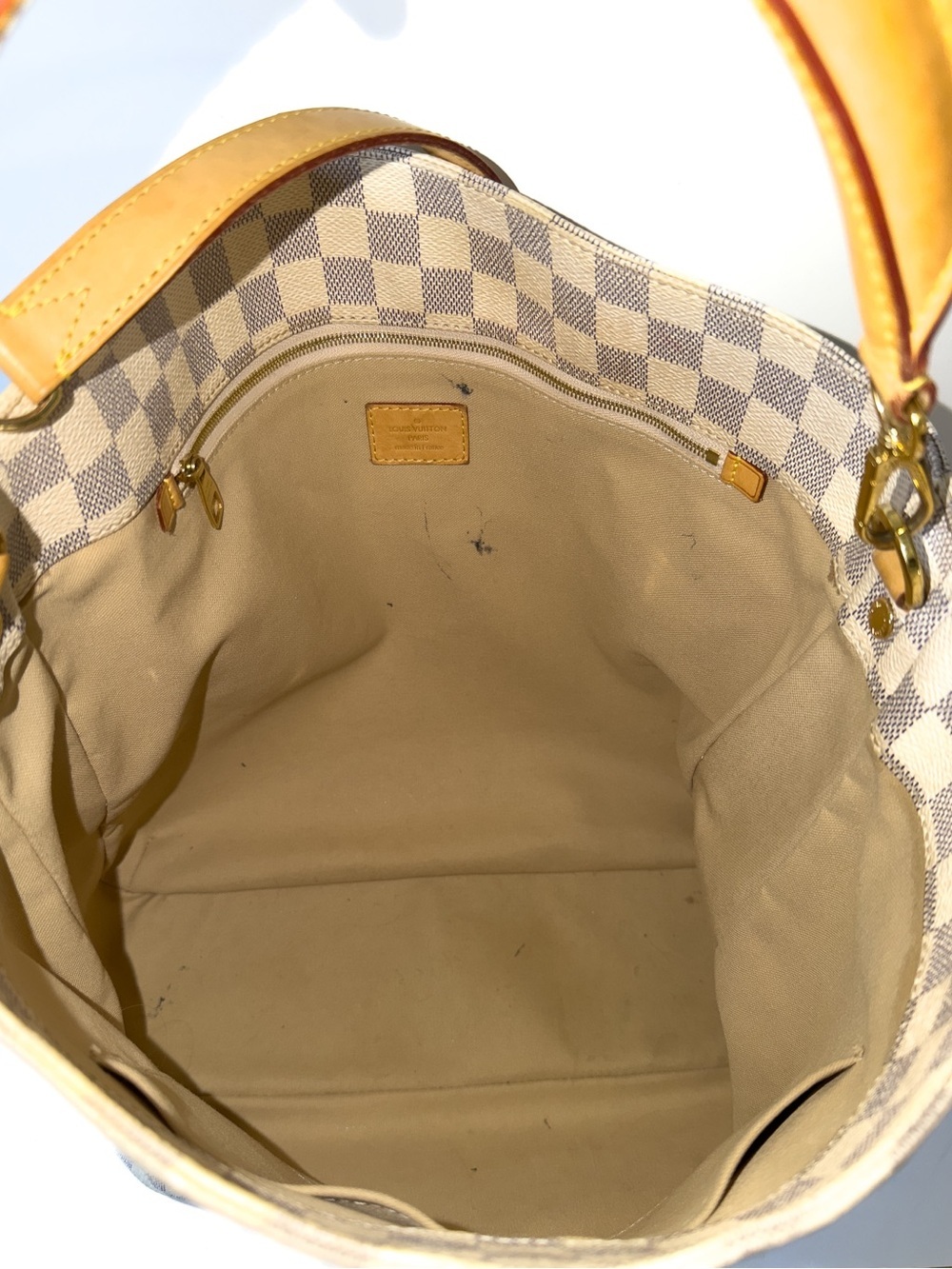 Rare Louis Vuitton Soffi Damier Azur Shoulder Bag Authentic Classic Summer - Picture 11 of 13